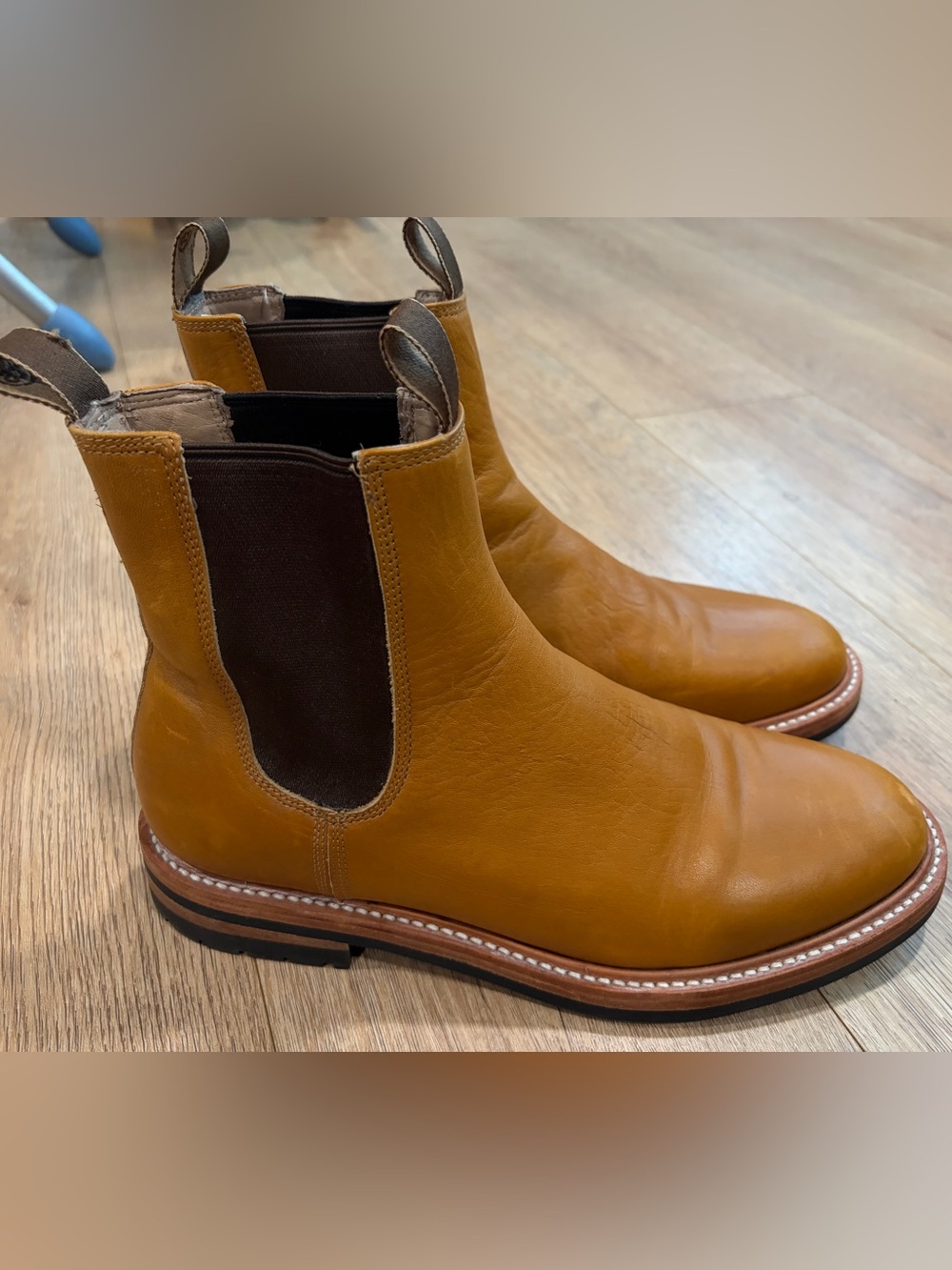 Taylor Stitch The Ranch Boot Whiskey Leather Chelsea Boots Vibram Men’s 10.5